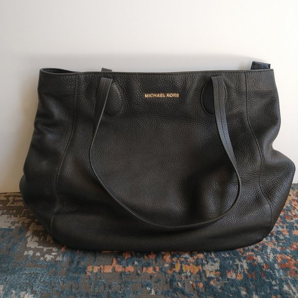 Michael Kors Handbags - Michael Kors Ani North South Top Zip Leather Tote